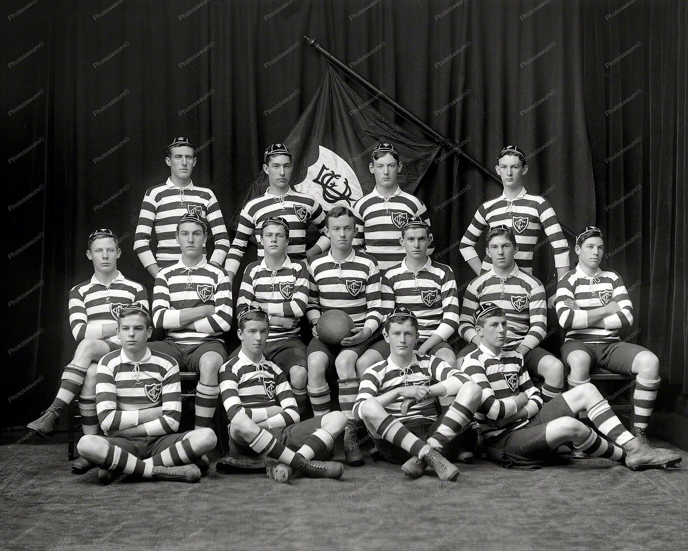 Rugby Team Photo 1911 Vintage 8x10 Reprint Of Old Photo Photoseeum